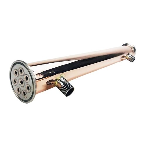 2"(51mm) OD64,Copper Condenser,Length 450mm,8 Pipes Inside ID 8mm, 1/2" Male Thread,Reflux,Dephlegmator for Distillation in Saudi Arabia