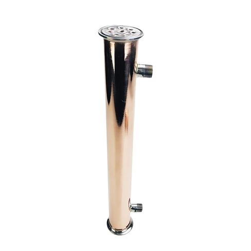 2"(51mm) OD64,Copper Condenser,Length 450mm,8 Pipes Inside ID 8mm, 1/2" Male Thread,Reflux,Dephlegmator for Distillation in Saudi Arabia