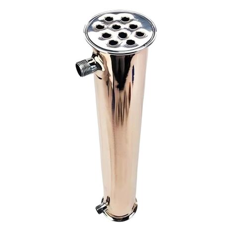 3" Flange91mm,Copper Condenser,Length 500mm,10 Pipes Inside ID 12mm,Connection 1/2" Male Thread for Homebrewing Distillation in Saudi Arabia