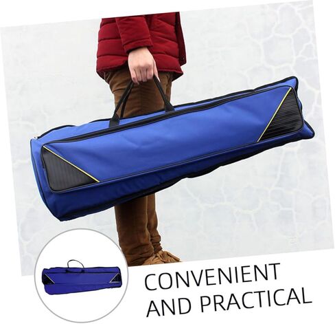 Luxshiny Thickened Oxford Cloth Trombone Storage Bag Lightweight Portable Musical Instrument Case for Beginners with Backpack and Handheld Carry Options Protective and Design in Blue in Kuwait