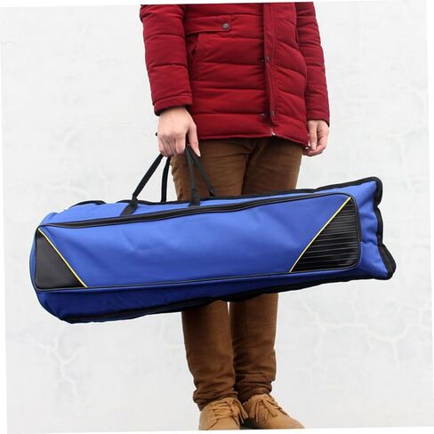 Luxshiny Thickened Oxford Cloth Trombone Storage Bag Lightweight Portable Musical Instrument Case for Beginners with Backpack and Handheld Carry Options Protective and Design in Blue in Kuwait