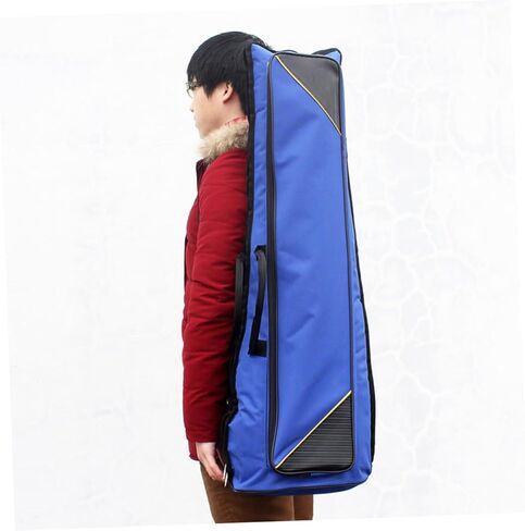 Luxshiny Thickened Oxford Cloth Trombone Storage Bag Lightweight Portable Musical Instrument Case for Beginners with Backpack and Handheld Carry Options Protective and Design in Blue in Kuwait
