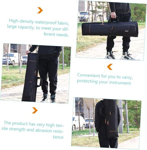 Double Shoulder Trombone Bag with High-density Oxford Cloth Large Capacity Storage for Tenor and Bass Trombone Protection Lightweight and Abrasion-resistant Carrying Case in Saudi Arabia