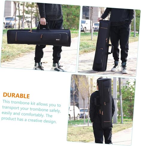 Double Shoulder Trombone Bag with High-density Oxford Cloth Large Capacity Storage for Tenor and Bass Trombone Protection Lightweight and Abrasion-resistant Carrying Case in Saudi Arabia
