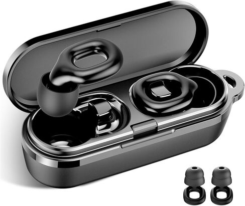 سدادات أذن للنوم، سدادات أذن لتقليل الضوضاء بقدرة 35 ديسيبل، سدادات أذن من السيليكون قابلة لإعادة الاستخدام، 7 أزواج من رؤوس الأذن بمقاس XS/S/M/L قابلة للاستبدال مفردة/مزدوجة للنوم والدراسة والعمل والأحداث (أسود) in Kuwait