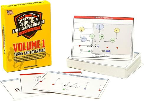 American Football Training Flashcards – Volume 1: Learn Plays, Coverages & Football Terminology | Coaching, Player, & Fan Study Tool by American Football IQ in Saudi Arabia