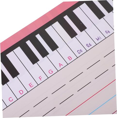 مجموعة واحدة من السبورة البيضاء لموظفي الموسيقى القابلة للمسح للتدريس والممارسة، بطاقة موظفين مكونة من خمسة أسطر قابلة للكتابة لدروس البيانو والموسيقى، مريحة للفصول الدراسية والاستخدام المنزلي in Kuwait