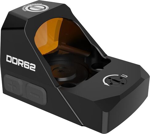 Dagger Defense - مملوك للمحاربين القدامى -DDR62 RMR Footprint Red Dot Sight - بصري منعكس لمسدسات وبنادق RMR، نشط بالحركة، متعدد السطوع، 1 MoA + 1913 Picatinny Mount، البطارية متضمنة in Kuwait