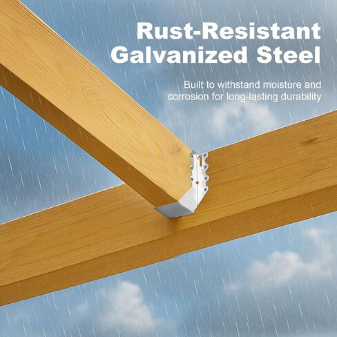 50 Pcs 2x8 Joist Hangers, 20 Gauge Heavy Duty Face Mount Rafter Brackets for Wood, Hurricane Ties for Deck, Floor, Ceiling & Roof Framing in Kuwait