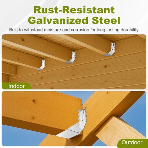 50 Pcs 2x8 Joist Hangers, 20 Gauge Heavy Duty Face Mount Rafter Brackets for Wood, Hurricane Ties for Deck, Floor, Ceiling & Roof Framing in Kuwait