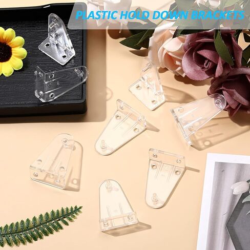 Maitys Hold Down Brackets Clear Plastic Blind Brackets Holder Replacements for 2 Inch Blinds Horizontal Shades Windows Doors(4 Pieces) in Kuwait