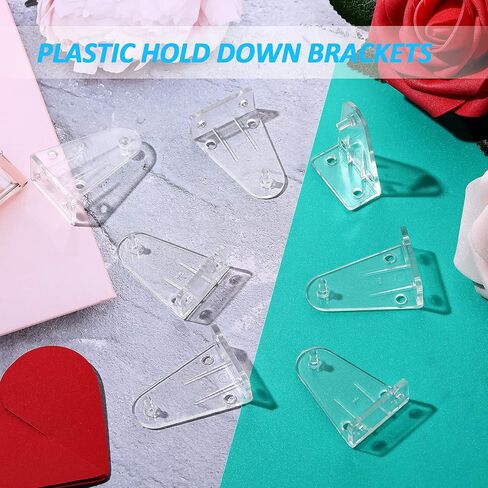 Maitys Hold Down Brackets Clear Plastic Blind Brackets Holder Replacements for 2 Inch Blinds Horizontal Shades Windows Doors(4 Pieces) in Kuwait