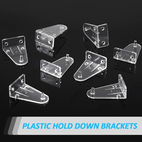 Maitys Hold Down Brackets Clear Plastic Blind Brackets Holder Replacements for 2 Inch Blinds Horizontal Shades Windows Doors(4 Pieces) in Kuwait