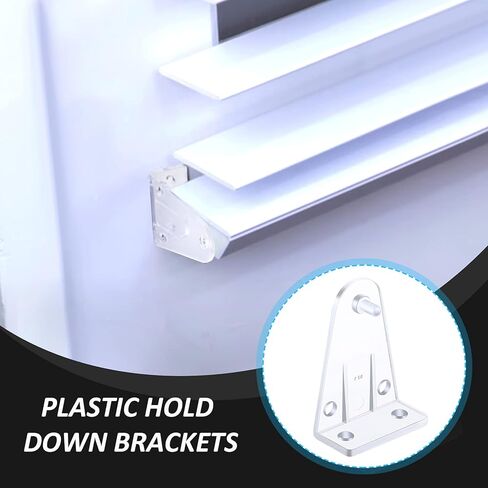Maitys Hold Down Brackets Clear Plastic Blind Brackets Holder Replacements for 2 Inch Blinds Horizontal Shades Windows Doors(4 Pieces) in Kuwait