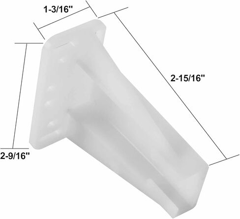 Kitchen Drawer Rail Bracket Compatible with Prime-Line R 7240, White Nylon Drawer Side Track Brackets - (1 Pair) in Kuwait