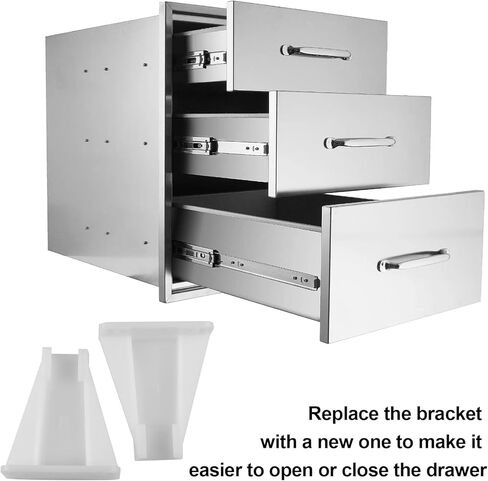 Kitchen Drawer Rail Bracket Compatible with Prime-Line R 7240, White Nylon Drawer Side Track Brackets - (1 Pair) in Kuwait