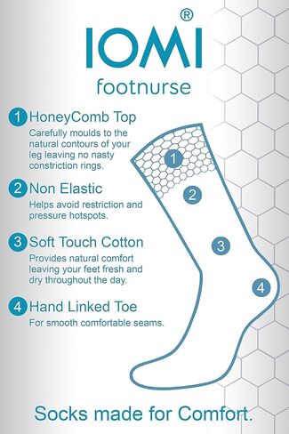 IOMI - 6 Pack Mens Thin Non Binding Extra Wide Loose Top Cotton Diabetic Socks (Mens 6-11 US,39-45 UK, Grey, Navy, Black) in Saudi Arabia