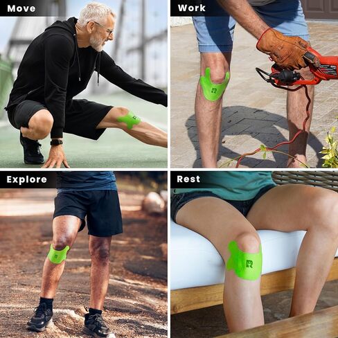 Gecko Grip Herbal Knee Patch | Pain Relief Patches for Knees & Joints | Extra-Sticky, Maximum Strength Herbal Knee Pain Patches for Everyday Wellness (10 Count) | Flexible Comfort-Stretch Fit in Saudi Arabia