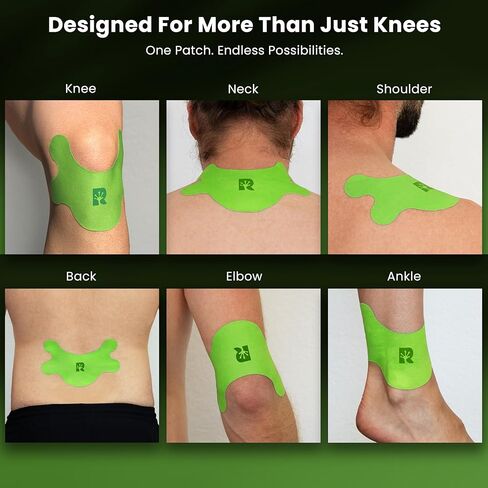 Gecko Grip Herbal Knee Patch | Pain Relief Patches for Knees & Joints | Extra-Sticky, Maximum Strength Herbal Knee Pain Patches for Everyday Wellness (10 Count) | Flexible Comfort-Stretch Fit in Saudi Arabia