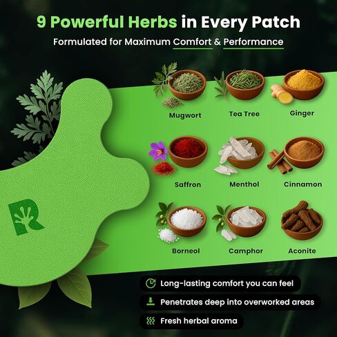 Gecko Grip Herbal Knee Patch | Pain Relief Patches for Knees & Joints | Extra-Sticky, Maximum Strength Herbal Knee Pain Patches for Everyday Wellness (10 Count) | Flexible Comfort-Stretch Fit in Saudi Arabia
