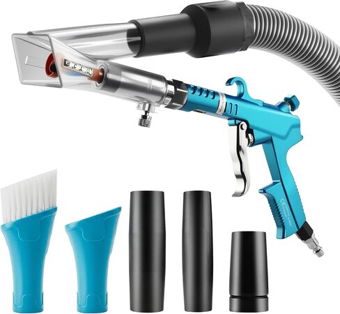 2IN1 Car Interior Detailing Air Blow Gun & vacunm Gun with Adjustable Air Flow Nozzle,Cleaning Gun Quickly Blasts Dirt and Dust from Surface Works with Air Compressor(Upgrade Rotate Tube) in Kuwait