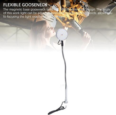 LED Machine Light with Magnetic Base, 1500LM Bright Work Light, Flexible 50cm Gooseneck Sewing Machine Lamp for Lathe, Drill Press, CNC and Automotive Repair in Kuwait