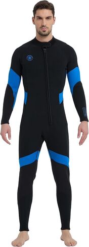 Lemorecn 2mm Wetsuits Front Zip for Men and Women, Super-Stretch Neoprene Full Body Diving Suit for Water Sports in Kuwait