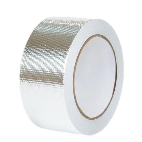 2in x 66ft Aluminum Fiberglass Tape High Temperature Resistant Strong Adhesive Heat Resistant Tape Suitable for Piping/HVAC/Automotive/Heat and Sound Insulation Repair in Saudi Arabia