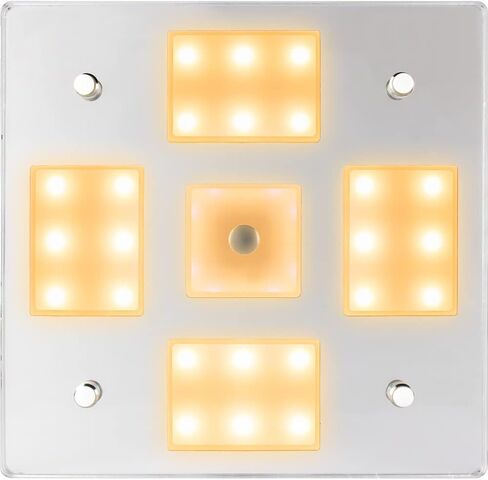 401840-3 - ضوء مرآة LED مربع بديل لما بعد البيع مع خاصية إيقاف التشغيل - أبيض وأزرق متوافق مع Sea-Dog in Saudi Arabia