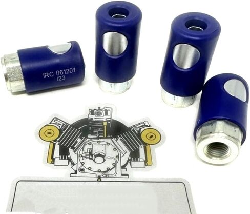 061201 Industrial Style Air Coupler 4 Pack - for Prevost - Push Button - for Air Compressors Blowers Hydraulics, Pneumatics, Pumps Plumbing COUPLER WITH IRP 1/4'' MPT PART: X 4 EACH + 4 EACH 1501 in Kuwait