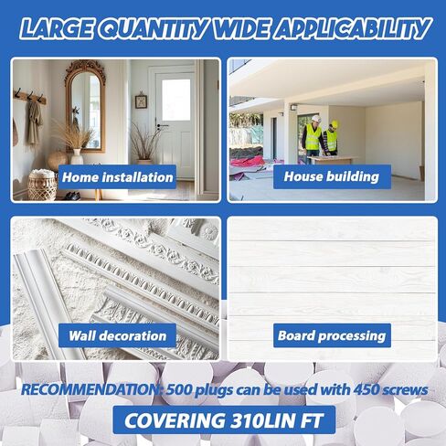 500 Pcs Plugs for PVC Composite Deck Boards Decking Systems Trim Traditional Plugs with T20 Installation Tool for 300 Linear Feet in Kuwait