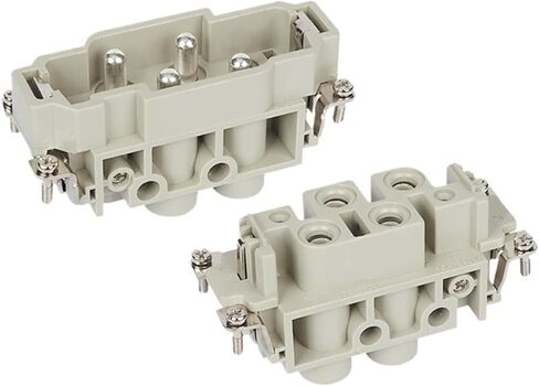 موصل مستطيل للخدمة الشاقة HDC HK-004/2-M/F قابس 10A أساسي in Kuwait