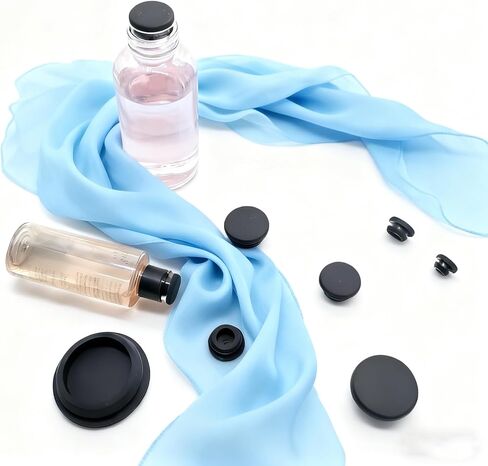 66 قطعة من سدادات ثقب مطاط السيليكون الأسود للثقوب الدائرية، 8 أحجام سدادات سيارة مستديرة، أداة توصيل فتحة حشو السيليكون متعددة الأغراض، قفل المفاجئة لغطاء فتحة أسلاك السيارة والأثاث in Kuwait