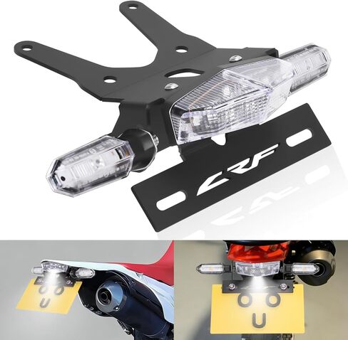 For CRF250L CRF 250L RALLY 2013-2020 CRF250RL 2017-2019 Rear Fender Eliminator Kit Rear Tail Tidy License Plate Frame Holder Bracket LED Tail Brake Light LED Indicator Turn Signal, Smoke in Kuwait