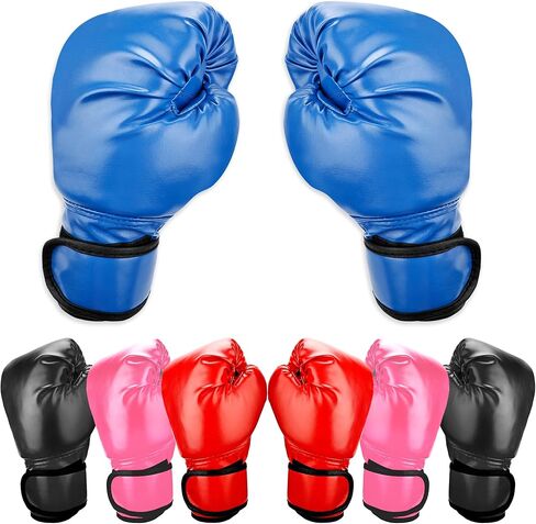 4 Pairs Kids Boxing Gloves Sparring Punching Gloves for Kid and Youth Training Kickboxing, 4 Colors in Kuwait