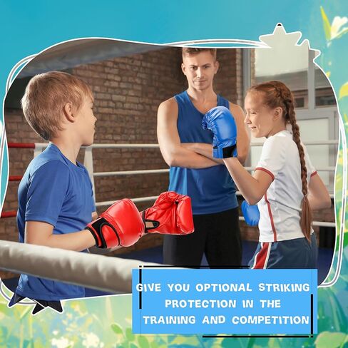 4 Pairs Kids Boxing Gloves Sparring Punching Gloves for Kid and Youth Training Kickboxing, 4 Colors in Kuwait