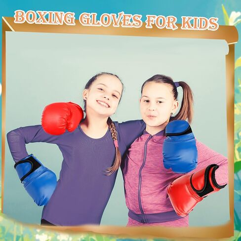 4 Pairs Kids Boxing Gloves Sparring Punching Gloves for Kid and Youth Training Kickboxing, 4 Colors in Kuwait