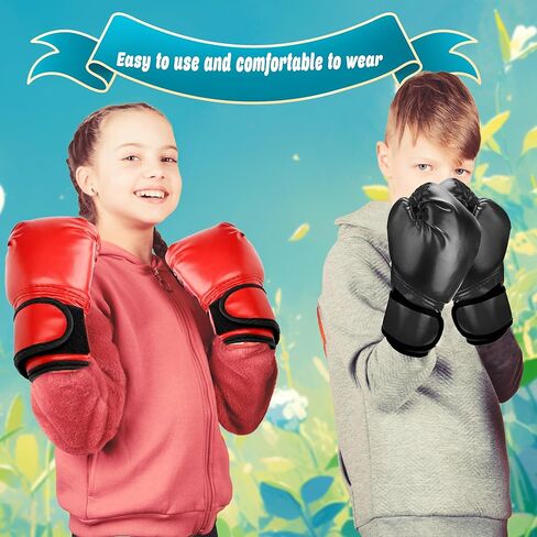 4 Pairs Kids Boxing Gloves Sparring Punching Gloves for Kid and Youth Training Kickboxing, 4 Colors in Kuwait