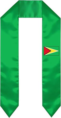 Somalia Flag Graduation Stole Satin Stole Scarf for Study Aboard International Students 72" Length in Kuwait