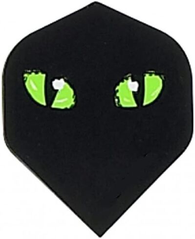US Darts 5 Sets (15 Flights) Cats' Eyes, Black CAT Standard Shape Dart Flights - 75 Micron in Saudi Arabia