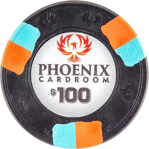 Phoenix Real Clay 10-gram Poker Chips (25-Pack) - Ultra Premium Casino Style Poker Chips in Kuwait