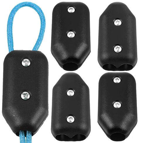 4 Pcs Durable Paracord Clamp, 1/2 Inch Rope Clamps, Reusable Plastic Rope Connector for 9-10 mm Nylon or Braided Cord, Clamp Loop Fasteners for Camping Boating Climbing Lanyard Indoor Outdoor in Saudi Arabia