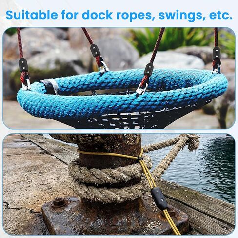 4 Pcs Durable Paracord Clamp, 1/2 Inch Rope Clamps, Reusable Plastic Rope Connector for 9-10 mm Nylon or Braided Cord, Clamp Loop Fasteners for Camping Boating Climbing Lanyard Indoor Outdoor in Saudi Arabia