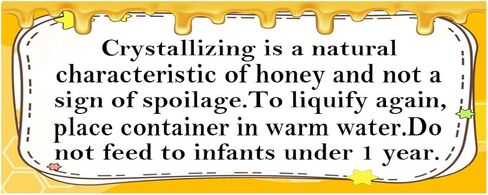Honey Warning Labels,1×2.65 inch Waterproof Honey Disclaimer Stickers for Jars,Honey Bottles,Pure Honey Crystallization Stickers (240 pcs) in Saudi Arabia