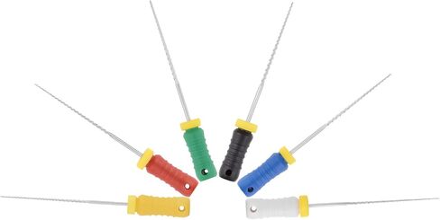 Colorful Stainless Steel Rotary Files H-Files Endo Files,Hand Use Stainless Steel H-Files 6pcs Mixed Packs 21mm/25mm #15-40 (25mm) in Kuwait