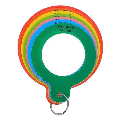 Fruit Diameter Measuring Ring Caliper Gauge, 7-Hole Plastic Fruits Ruler for Size Grading, Oranges and Citrus Diameter Measurement Tool for Farmers and Produce Sorting in Saudi Arabia