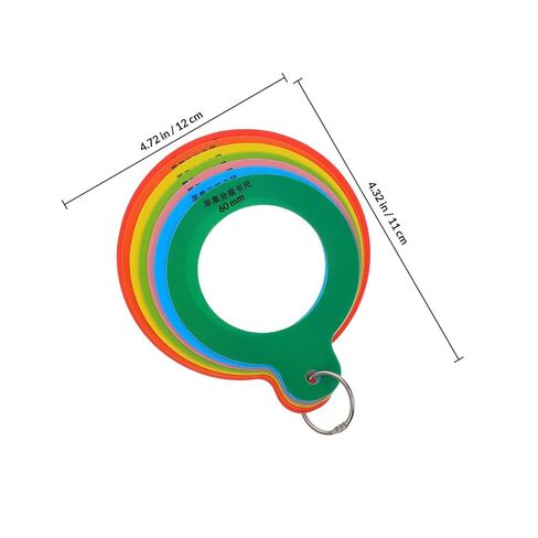 Fruit Diameter Measuring Ring Caliper Gauge, 7-Hole Plastic Fruits Ruler for Size Grading, Oranges and Citrus Diameter Measurement Tool for Farmers and Produce Sorting in Saudi Arabia
