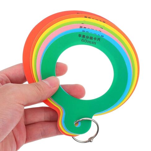 Fruit Diameter Measuring Ring Caliper Gauge, 7-Hole Plastic Fruits Ruler for Size Grading, Oranges and Citrus Diameter Measurement Tool for Farmers and Produce Sorting in Saudi Arabia