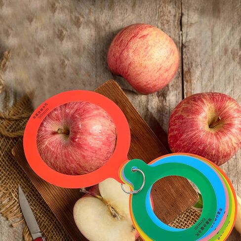 Fruit Diameter Measuring Ring Caliper Gauge, 7-Hole Plastic Fruits Ruler for Size Grading, Oranges and Citrus Diameter Measurement Tool for Farmers and Produce Sorting in Saudi Arabia