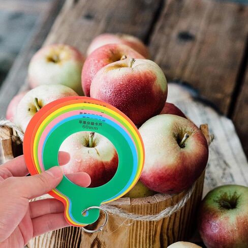 Fruit Diameter Measuring Ring Caliper Gauge, 7-Hole Plastic Fruits Ruler for Size Grading, Oranges and Citrus Diameter Measurement Tool for Farmers and Produce Sorting in Saudi Arabia